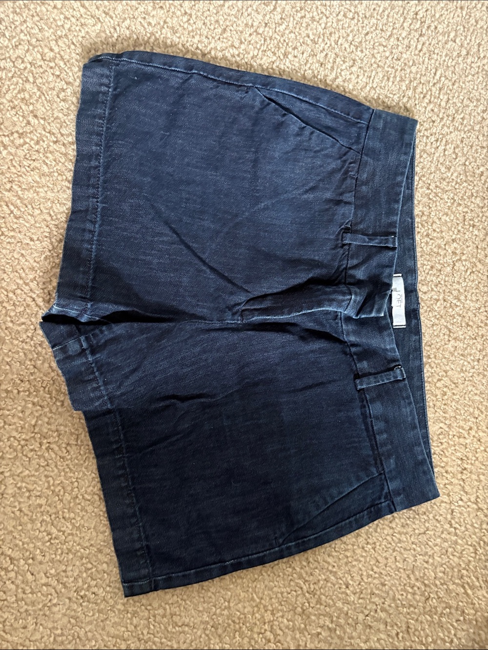 Women’s Dark Denim-Look Casual Shorts